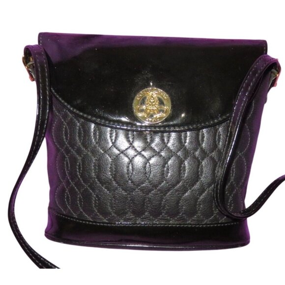 Pourchet Paris French Classic Black Quilted Italian Leather Crossbody - Picture 1 of 9